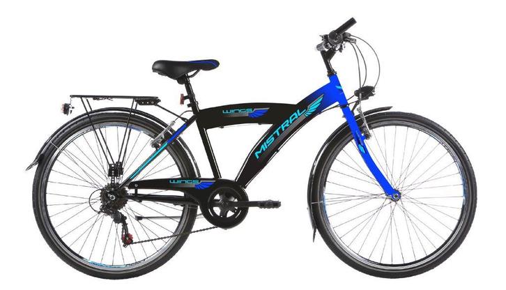Wings Mistral Jongensfiets 24 Inch 6 Speed Zwart Blauw, Fietsen en Brommers, Fietsen | Jongens, Nieuw, Ophalen of Verzenden