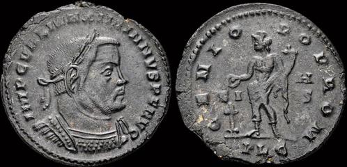 307-308ad Roman Maximianus, Second Reign, Ae follis Geniu..., Postzegels en Munten, Munten | Europa | Niet-Euromunten, Verzenden