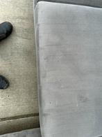 Mooie grijze velvet hoekbank volledig gereinigd, 250 tot 300 cm, 125 tot 150 cm, Hoekbank, Zo goed als nieuw
