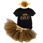 1e Verjaardag set One Wild Princess zwart, Kinderen en Baby's, Babykleding | Maat 80, Nieuw, Sweet-One, Setje, Verzenden