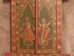 Raamluiken versierd met Krishna en lakshmi - Hout - India -