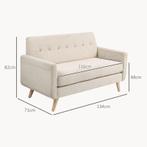 TRUUSK Comfortabele Tweezitsbank - Afmetingen 134x71x82 cm -, Huis en Inrichting, Banken | Bankstellen, Verzenden, Nieuw
