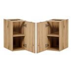 Badkamerkast Newport 59,5x30,4x40 cm eikenkleurig [en.casa], Huis en Inrichting, Badkamer | Badkamermeubels, Verzenden, Nieuw