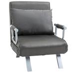 Fauteuil - Slapende fauteuil - Gastenbed - Grijs, Huis en Inrichting, Ophalen of Verzenden, Nieuw, Stof, Modern