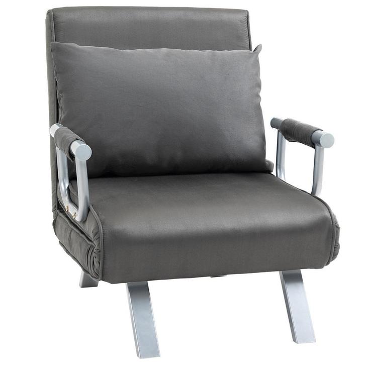 Fauteuil - Slapende fauteuil - Gastenbed - Grijs, Huis en Inrichting, Banken | Bankstellen, Nieuw, Stof, Ophalen of Verzenden