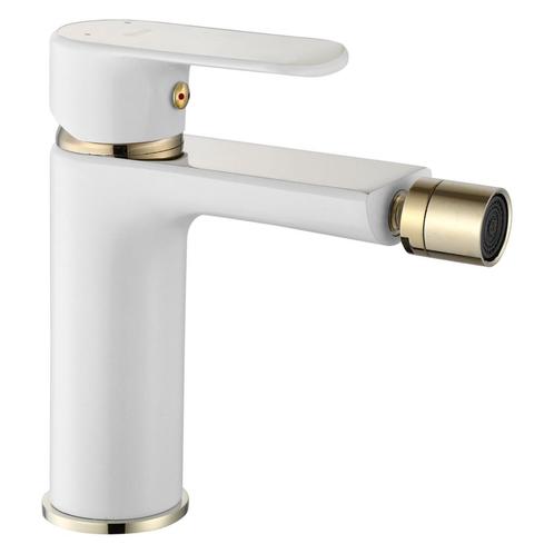 REA Laag model bidetkraan - mat wit en glans goud - moder..., Doe-het-zelf en Verbouw, Sanitair, Nieuw, Ophalen of Verzenden