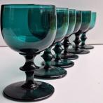Drankservies voor 6 (6) - Kristal - 6 bristol groene, Antiek en Kunst, Curiosa en Brocante