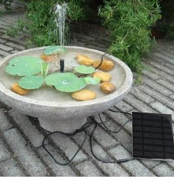 Zonne-fonteinpomp 1.2W 200 l/u 110cm lift 6 sproeiers tuin beschikbaar voor biedingen
