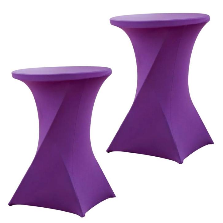 Set Van 2 Stuks! Statafelrok Paars 80 CM Alora Tafelrok Voor, Huis en Inrichting, Keuken | Keukenbenodigdheden, Nieuw