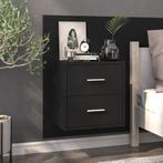 vidaXL Nachtkastje wandgemonteerd zwart, Huis en Inrichting, Minder dan 45 cm, Verzenden, Nieuw, 70 cm of meer