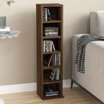 vidaXL Cd-kast 21x20x88 cm bewerkt hout bruin eikenkleur, Verzenden, Nieuw