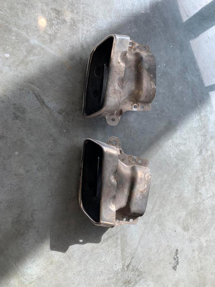 Mercedes W221 S400 HYBRID uitlaat eindstukken chroom, Auto-onderdelen, Uitlaatsystemen, Gebruikt, Mercedes-Benz