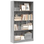 vidaXL Boekenkast 80x24x143 cm bewerkt hout grijs sonoma, Huis en Inrichting, Kasten | Boekenkasten, Verzenden, Nieuw, Overige houtsoorten