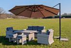 Aluminium Loungeset Wicker Stoelen+Bank+Tafel AKTIE NU, Nieuw, Wicker, Tuinset, 7 zitplaatsen