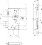 BKS Paniek Plug-in Slot 1201 DIN 18250 DIN li. Mandrel 55mm, Verzenden, Nieuw