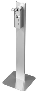 RVS desinfectiepaal + Dispenser met Elleboogbediening, Verzenden