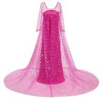 Prinsessenjurk - Roze Elsa jurk met sleep, Kinderen en Baby's, Carnavalskleding en Verkleedspullen, Nieuw, Ophalen of Verzenden