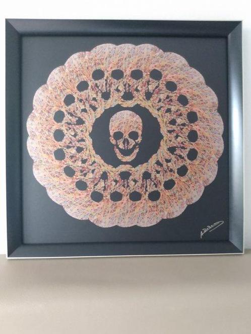 Anthony Dubois (1979) - Skull Mandala, Antiek en Kunst, Kunst | Schilderijen | Modern