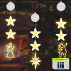 Kerstverlichting Raam Engel, Kerstman, Noorderster - 73-82cm, Diversen, Kerst, Verzenden, Nieuw