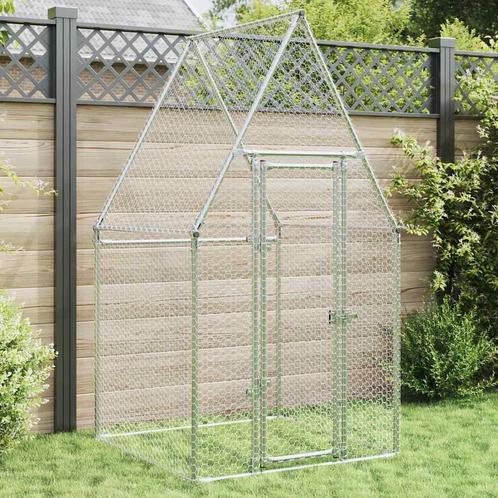 vidaXL Kippenhok 100x100x190 cm gegalvaniseerd staal, Dieren en Toebehoren, Knaagdieren en Konijnen | Hokken en Kooien, Nieuw