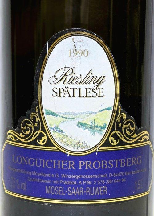 1990 Moselland eG, Longuicher Probstberg Riesling -, Verzamelen, Wijnen