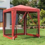 vidaXL Partytent met 4 mesh zijwanden 2x2 m HDPE rood, Verzenden, Nieuw, Partytent