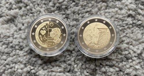 België. 2 Euro 2022 Dank U + Erasmus (2 coins) Proof, Postzegels en Munten, Munten | Europa | Euromunten