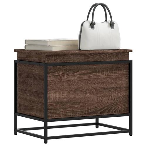 vidaXL Opbergbox met deksel 60x40x51,5 cm bewerkt hout bruin, Huis en Inrichting, Woonaccessoires | Kisten, Nieuw, Verzenden