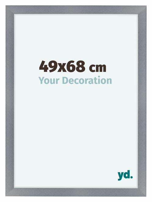 Fotolijst 49x68 cm - Aluminium - Geborsteld - MDF - Como, Huis en Inrichting, Woonaccessoires | Lijsten, Nieuw, Verzenden