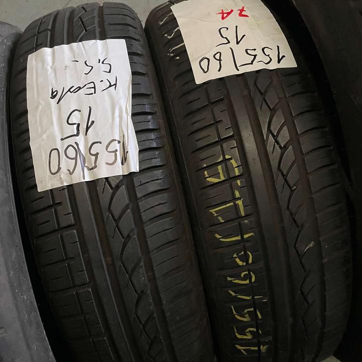 2 x Kumho Ecsta 155-60-15 Zomerbanden 5,5mm, Auto-onderdelen, Banden en Velgen, 15 inch, Zomerbanden, 155 mm, Personenwagen, Gebruikt