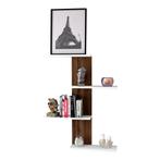 [en.casa] Wandrek Hammerfest 78x17x100 cm eiken donker, Huis en Inrichting, Woonaccessoires | Wandplanken en Boekenplanken, Verzenden