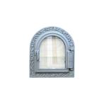 Gietijzeren ovendeur - kacheldeur - met glas - halfrond, Ophalen of Verzenden, Nieuw