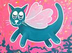 July Bubble - Le délicieux chat bleu, Antiek en Kunst