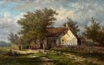 Jan van Lokhorst (1837-1874) - Boerderij met kippen