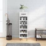 vidaXL Schoenenkast 30x35x105 cm bewerkt hout hoogglans wit, Huis en Inrichting, Kasten | Overige, Verzenden, Nieuw