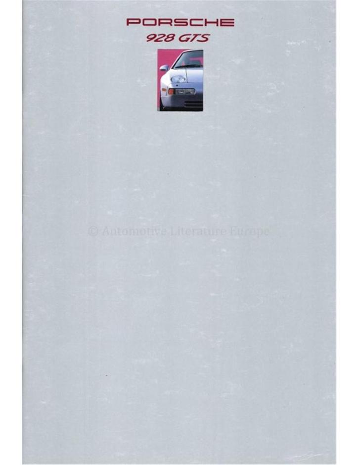 1993 PORSCHE 928 GTS BROCHURE ENGELS (USA), Boeken, Auto's | Folders en Tijdschriften, Porsche