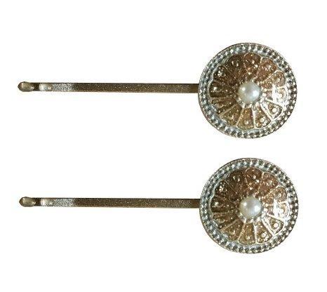 Haarspeld Schuifspeldjes Vintage Rond Goud, Sieraden, Tassen en Uiterlijk, Uiterlijk | Haarverzorging, Verzenden