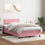 vidaXL Boxspring met matras fluweel roze 120x210 cm, Huis en Inrichting, Verzenden, Nieuw, Stof