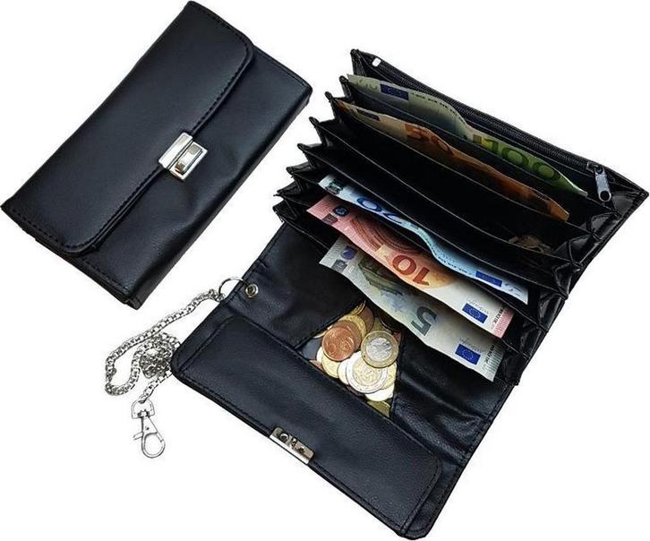 Horeca Taxi portemonnee / koopmansbeurs met ketting, Sieraden, Tassen en Uiterlijk, Portemonnees, Zwart, Nieuw, Overige merken