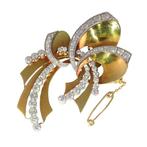 Broche - 18 karaat Geel goud -  4.98ct. tw. Diamant