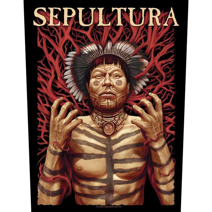 Sepultura Roots - Rugpatch officiële merchandise, Verzamelen, Muziek, Artiesten en Beroemdheden, Kleding, Nieuw, Ophalen of Verzenden