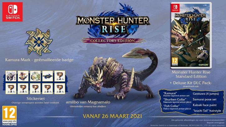 Monster Hunter Rise Collectors Edition (Nintendo Switch), Spelcomputers en Games, Games | Nintendo Switch, Gebruikt, Vanaf 7 jaar