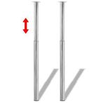 VidaXL tafelpoten telescopisch, 2st, chroom, Diversen, Ophalen, Nieuw