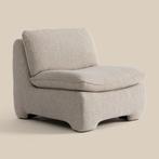 *WOONWINKEL* Retro Fauteuil Beige Boucle Stof, Huis en Inrichting, Fauteuils, Verzenden, Nieuw, Stof