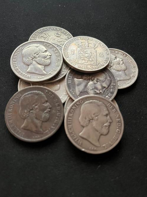 Nederlandse zilveren Gulden Willem III, Postzegels en Munten, Munten | Nederland, Losse munt, Koning Willem III, Zilver, Verzenden