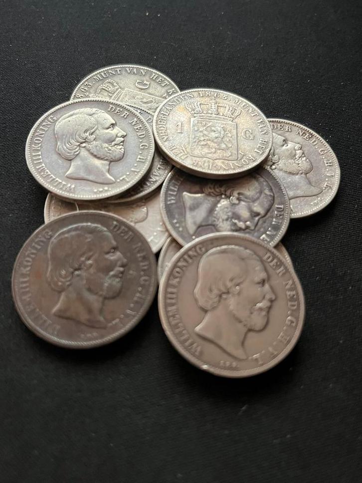 Nederlandse zilveren Gulden Willem III, Postzegels en Munten, Munten | Nederland, Losse munt, Koning Willem III, Zilver, Verzenden