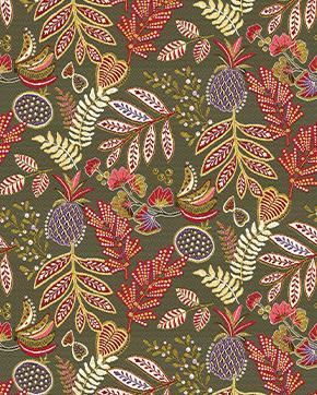 Jacquard Meubelstof Mambo Kaki, Hobby en Vrije tijd, Stoffen en Lappen, Bruin, Nieuw