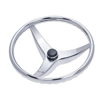 Stuurwiel EVO rvs gegoten met knop, 34cm beschikbaar voor biedingen