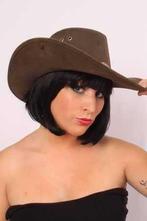 Luxe Cowboyhoed Donkerbruin Ster Western Rodeo Cowboy Hoed S, Kleding | Heren, Nieuw, Carnaval, Ophalen of Verzenden, Overige maten