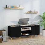 vidaXL Platenkast 121x38x48 cm bewerkt hout zwart, Huis en Inrichting, Verzenden, Nieuw